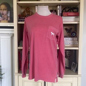 Pink Victoria’s Secret Long Sleeve Tee Shirt Size XS